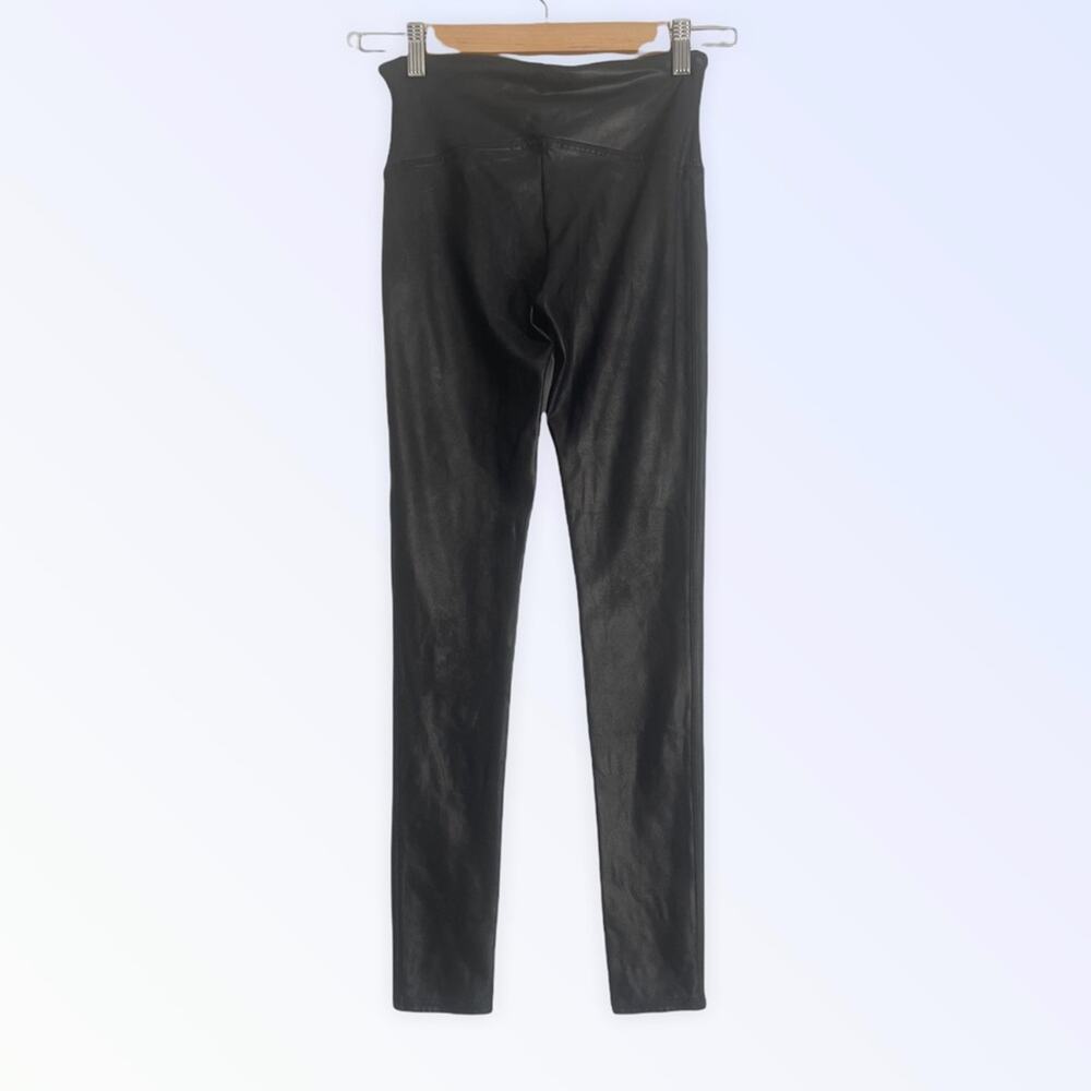 Spanx Faux Leather Black Leggings Size‎ Small - Picture 10 of 12